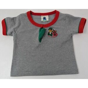 JC Penney Sesame Street Muppets Bert Ernie Football Baby Shirt Size S VTG 80s